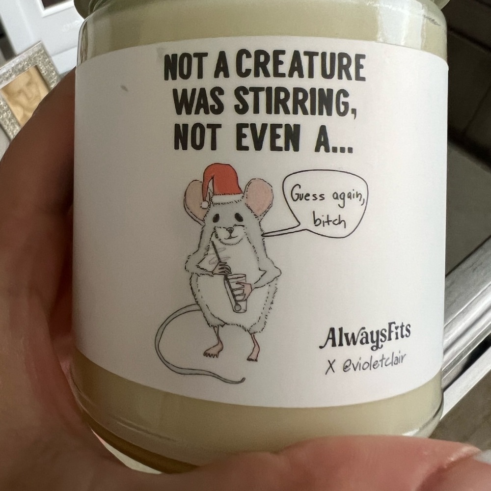 Alwaysfits not a creature was stirring peppermint candle. Not used